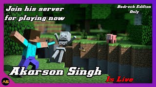 Minecraft Live Stream||Playing With Subscriber||Come And Play With Us||#LiveInsaan