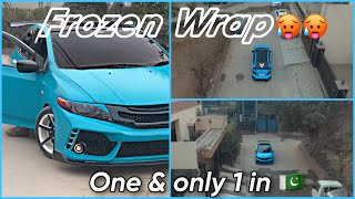 Frozen Wrap 😍| Drone Camera Shorts | Honda City Modified | Top Modified Wrap in Pakistan