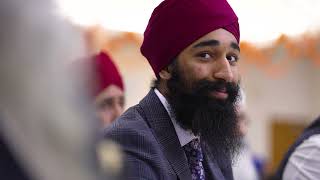 Harjyot smiling at Gurchetans wedding