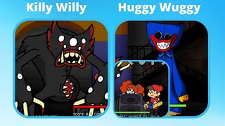 Friday Night Funkin' | Killy Willy vs Huggy Wuggy and Player (Poppy Playtime vs Fnf)