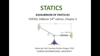 STATICS, Example 3.3 Equilibrium of Particles