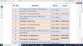 Calendar of MOOC- AI Tools for Teacher