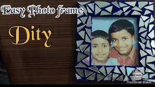 Easy Photo frame making | waste material hack....💿💿🖋️✂️📎