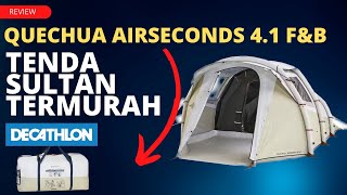 DECATHLON - QUECHUA Inflatable Camping Tent Air Seconds 4.1 f&b 4 person 1 bedroom #camping #asmr