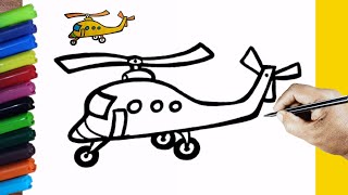 how to draw a Helicopter and ladies bag | drawing tutorial step by step