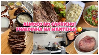 FIZ FRALDINHA ASSADA NA MANTEIGA, BATATA COM MAIONESE, ALMOÇO COMPLETO NO CAPRICHO!