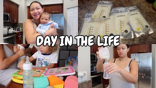 DAY IN THE LIFE WITH A NEWBORN AND A TODDLER | SAHM VLOG