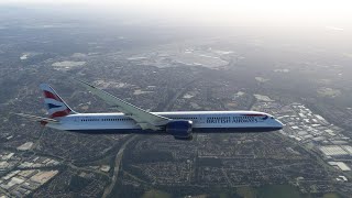 Boeing 787-10, British Airways, arrival in Manchester, England 🏴󠁧󠁢󠁥󠁮󠁧󠁿 🇬🇧 MSFS 2020