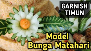 Garnish timun - bunga matahari