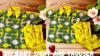 Baby Boy trouser and Shirt with Collar cutting and sewing Tutorial || Detailed.