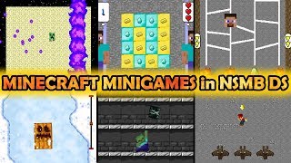 Minecraft Minigames in NSMB DS | 4K 60FPS (10K Sub Special)