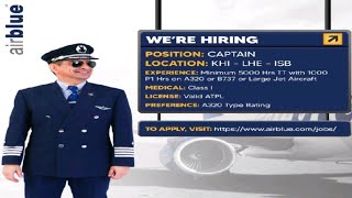 Hiring First Captain in Airblue For Karachi, Lahore and Islamabad- Jobs in Airblue 2024