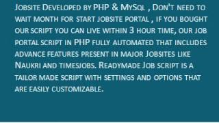 Job Portal Script in PHP