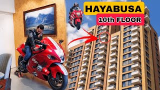 Starting LOUDEST Turbo HAYABUSA on 10th FLOOR 😱 1st in INDIA 🇮🇳