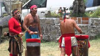 prehispanic dance at Tepeyolohtli temazcal, Mexico