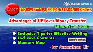 Essay on Advantages of UPI over Money Transfer for RBI and IBPS PO Descriptive English