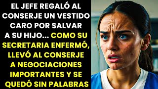 CUANDO LA SECRETARIA DEL JEFE CAYÓ ENFERMA, SE LLEVÓ A LA SEÑORA DE LA LIMPIEZA PARA NEGOCIAR CON ÉL