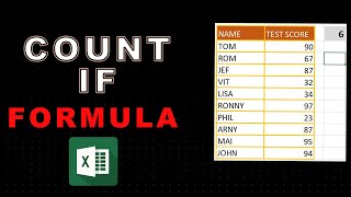 How to use CountIF Formula in Excel Guide Tutorial