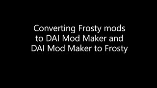 Frosty Mod to DAIMM and DAIMM to Frosty Mod