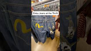 Found EVISU JEANS at the Thrift for $8! #thrift #thrifting #fashion #streetwear