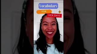 Vocabulary for sick days #shorts #costarica #méxico #englishlearning #vocabulary #classesonline