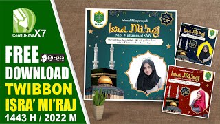 TWIBBON PERINGATAN ISRA' MI'RAJ CDR & PNG