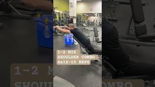 LYING INCLINE BARBELL FRONT RAISES/ONEARM SHOULDER PRESS FREE WEIGHTS#workout #superset  #exercise