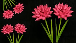 Flower making with paper, paper flowers, how to make flowers with paper, craft flower, handcraft