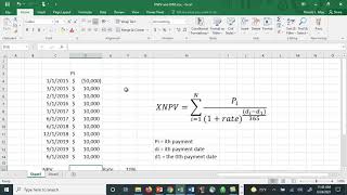 XNPV and XIRR Functions in Excel