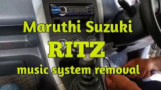 How to remove Ritz music system | How open Ritz stereo system #maruti Ritz #jinoaugustin  #howtoopen