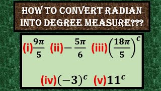 How to convert radian into degree measure || radian to degree conversion || quora world