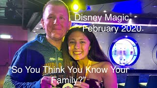 DCL “So You Think You Know Your Family” game show on the Disney Magic