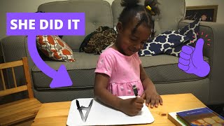 First Time: WRITING HER ALPHABET BY HERSELF