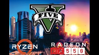 TESTE: GTA 5 NA RX 550 2Gb POWERCOLOR + RYZEN 3 3200G., EM 1080p