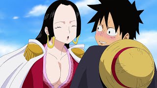 Luffy and Boa Hancock's funny moments in One Piece