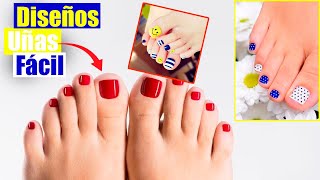 5 diseños de UÑAS PARA PIES fáciles 😲💅 - it's Me Skay