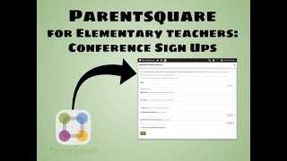 Create Elementary Conference Sign Ups