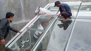 kanopi kaca sleding manual / cara pembuatan kanopi geser (how to make a sliding canopy)