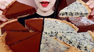 ASMR CHOCOLATE TARTS, COOKIE&CREAM TARTS, BROWNIE MUKBANG 초코&쿠앤크 타르트, 브라우니 먹방 eating sounds