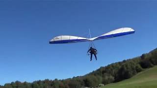 Peter glides from the ridge to landing, October 1, 2017.