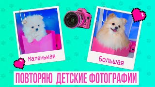 СОБАЧКА ЭЛИС ПОВТОРЯЕТ СВОИ ДЕТСКИЕ ФОТКИ | ЧЕЛЛЕНДЖ