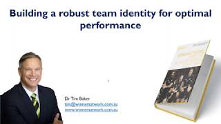 Building a robust team identity for optimal performance