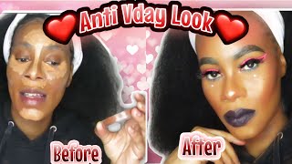 Everyday Makeup Tutorial With A Pop Of Color And Bold Lip | Anti Valentines Day Look | MakeupShae