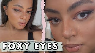 HOW TO LIFT HOODED EYES | Foxy Eyes Tips & Tricks | NO SURGERY | Bella Hadid Look