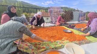 KÖYÜMÜZDE ŞİFALI  TARHANA YAPMA ZAMANI KÖYÜN ZENGİNİ 300 YIL ÖNCE BAKIN NASIL EVİ İŞLETMİŞ