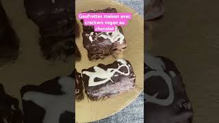 Barres de gaufrettes à croquer pour le goûter vegan #gaufres #patisserie##chocolate #vegan #snacks