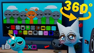 VR 360° - PRIVATE ROOM with Incredibox Sprunki! FUN MOD TIME! | FUNNY SPRUNKI | 4K Experience POV