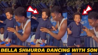 Moment Bella Shmurda was Caught Dancing With His Son || HD VIDEO