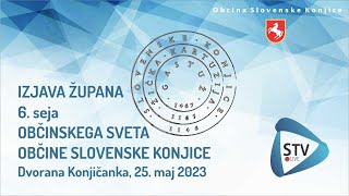 STV LIVE "IZJAVA ŽUPANA, 6.  SEJA OBČINSKEGA SVETA SLOVENSKE KONJICE"