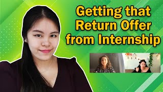 How to get that RETURN OFFER from your Internship | CAREER COACHING WITH CHRISTINE